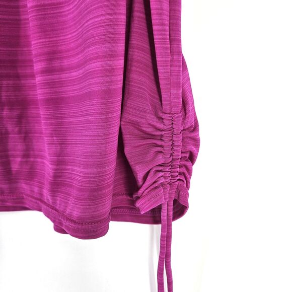 Women's UnXposed Swimsuit Top Size S Purple Multicolor Layered Sports Bra Tank - Picture 3 of 11